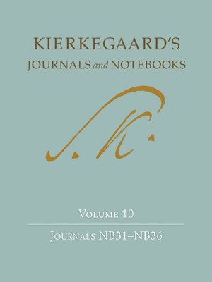 cover image of Kierkegaard's Journals and Notebooks, Volume 10